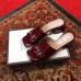 Gucci Patent Leather Horsebit 5cm Mid-Heel Slides 543188 Burgundy 2019