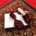 Gucci Patent Leather Horsebit 5cm Mid-Heel Slides 543188 Burgundy 2019
