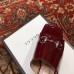 Gucci Patent Leather Horsebit 5cm Mid-Heel Slides 543188 Burgundy 2019