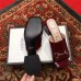 Gucci Patent Leather Horsebit 5cm Mid-Heel Slides 543188 Burgundy 2019