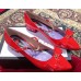 Gucci Heel 2cm Patent Leather Silver-toned Spikes Ballet Pumps with Bow 558097 Red 2019