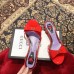 Gucci Heel 2cm Patent Leather Silver-toned Spikes Mules with Bow Red 2019