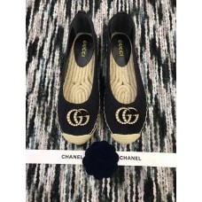 Gucci Crochet Espadrille 524974 with Pearls Double G Black Gucci Crochet Espadrille 524974 with Pearls Double G Black