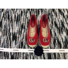 Gucci Crochet Espadrille 524974 with Pearls Double G Red Gucci Crochet Espadrille 524974 with Pearls Double G Red