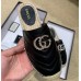 Gucci Glitter Espadrilles Slippers Black With Crystal Double G 2019