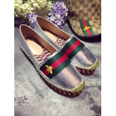 Gucci Embroidered web espadrilles silver Gucci Embroidered web espadrilles silver
