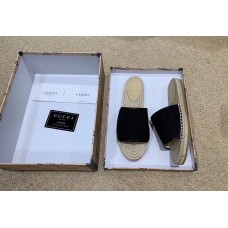 Gucci Canvas GG Espadrilles Slides Sandals Black 2019 Gucci Canvas GG Espadrilles Slides Sandals Black 2019