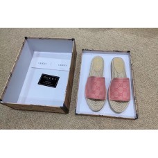 Gucci Canvas GG Espadrilles Slides Sandals Pink 2019 Gucci Canvas GG Espadrilles Slides Sandals Pink 2019