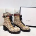 Gucci Web Strap with Buckle Wool Ankle Boots GG Beige 2019
