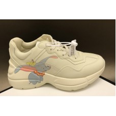 Women and Men Gucci Rhyton Dumbo Sneakers in White Leather Women and Men Gucci Rhyton Dumbo Sneakers in White Leather