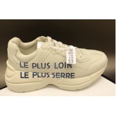 Women and Men Gucci Rhyton Le Plus Lion Sneakers in White Leather Women and Men Gucci Rhyton Le Plus Lion Sneakers in White Leather