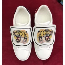 Gucci Ace Sneaker With Removable Embroidered Tiger Head ‎477102 White 2017