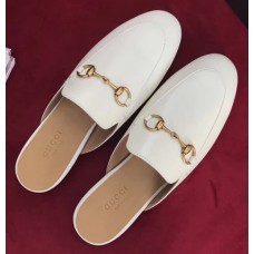 Gucci Princetown Leather Horsebit Detail Slipper 423513 White 2017 Gucci Princetown Leather Horsebit Detail Slipper 423513 White 2017