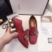 Gucci Leather Double G mid-heel preal loafer shoes Red(Y30-721708)