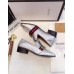 Gucci Leather Double G mid-heel loafer shoes Metallic silver(Y30-721709)