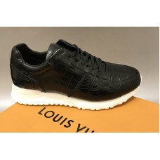 Louis Vuitton 1A4U4S LV Run Away Sneaker in Black Leather Louis Vuitton 1A4U4S LV Run Away Sneaker in Black Leather