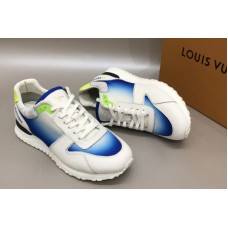 Louis Vuitton 1A5ZX4 LV Run Away sneaker in White/Blue calf leather Louis Vuitton 1A5ZX4 LV Run Away sneaker in White/Blue calf leather