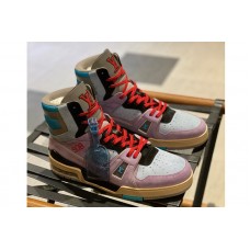 Louis Vuitton 1A7R0P LV Trainer sneaker boot in Suede calf leather Louis Vuitton 1A7R0P LV Trainer sneaker boot in Suede calf leather