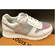 Louis Vuitton 1A7WF9 LV Run Away sneaker in White Calf leather and iridescent Monogram textile Louis Vuitton 1A7WF9 LV Run Away sneaker in White Calf leather and iridescent Monogram textile