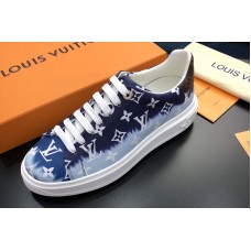Louis Vuitton 1A7UMD LV Escale Time Out sneaker in Blue Patent Monogram canvas Louis Vuitton 1A7UMD LV Escale Time Out sneaker in Blue Patent Monogram canvas