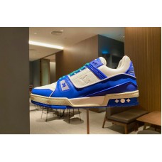Louis Vuitton 1A813Y LV Trainer sneaker in Blue/White calf leather Louis Vuitton 1A813Y LV Trainer sneaker in Blue/White calf leather