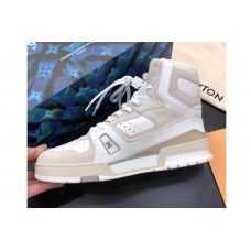 Louis Vuitton 1A7P25 LV Trainer sneaker boot in White Calf leather Louis Vuitton 1A7P25 LV Trainer sneaker boot in White Calf leather