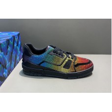 Louis Vuitton 1A5YLO LV Trainer sneaker in multi-colored strass Louis Vuitton 1A5YLO LV Trainer sneaker in multi-colored strass