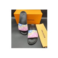 Louis Vuitton 1A3PSB LV Waterfront Mule Sandal in Pink Monogram rubber Louis Vuitton 1A3PSB LV Waterfront Mule Sandal in Pink Monogram rubber