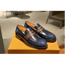 Louis Vuitton 1A4SR7 LV Major Loafer Shoe In Blue calf leather Louis Vuitton 1A4SR7 LV Major Loafer Shoe In Blue calf leather