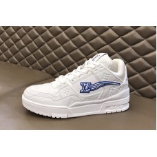 Louis Vuitton 1A8AGO LV Trainer sneaker in Azur Blue With White Calf leather Louis Vuitton 1A8AGO LV Trainer sneaker in Azur Blue With White Calf leather