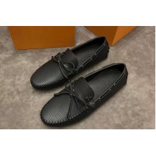 Louis Vuitton LV Arizona Mocassin Shoes Black Calf Leather Louis Vuitton LV Arizona Mocassin Shoes Black Calf Leather