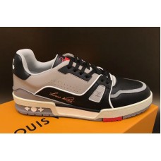 Louis Vuitton 1A54HA LV Trainer Sneaker and Shoes Black Calf Leather Louis Vuitton 1A54HA LV Trainer Sneaker and Shoes Black Calf Leather