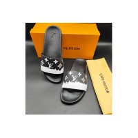 Louis Vuitton 1A3PSB LV Waterfront Mule Sandal in Black Monogram rubber Louis Vuitton 1A3PSB LV Waterfront Mule Sandal in Black Monogram rubber