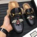 Gucci Black Princetown Slipper With Bee Gucci Black Princetown Slipper With Bee
