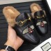 Gucci Black Princetown Slipper With Bee Gucci Black Princetown Slipper With Bee