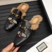 Gucci Black Princetown Slipper With Bee Gucci Black Princetown Slipper With Bee