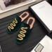 Gucci Green Velvet Evening Slipper With Snake Gucci Green Velvet Evening Slipper With Snake