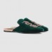 Gucci Green Velvet Evening Slipper With Snake Gucci Green Velvet Evening Slipper With Snake