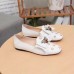 Gucci White Leather Ballet Flat With Bow Gucci White Leather Ballet Flat With Bow