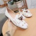 Gucci White Leather Ballet Flat With Bow Gucci White Leather Ballet Flat With Bow