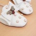 Gucci White Leather Ballet Flat With Bow Gucci White Leather Ballet Flat With Bow