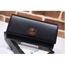 Gucci ‎499779 Continental wallet With GG Logo in Pink Leather