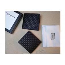 Gucci 145754 Bi-Fold Little GG Leather Wallet Black Gucci 145754 Bi-Fold Little GG Leather Wallet Black