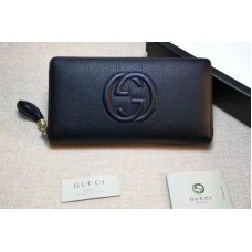 Gucci 308004 Soho Original Leather Zip Around Wallets Black Gucci 308004 Soho Original Leather Zip Around Wallets Black