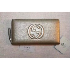 Gucci 308004 Soho Original Leather Zip Around Wallets Gold Gucci 308004 Soho Original Leather Zip Around Wallets Gold