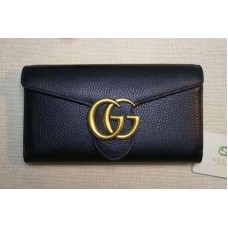 Gucci 400586 GG Marmont Continental Wallet Black Gucci 400586 GG Marmont Continental Wallet Black