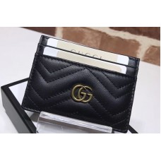 Gucci 443127 GG Marmont Original Matelasse Leather Card Case Black Gucci 443127 GG Marmont Original Matelasse Leather Card Case Black