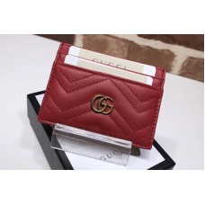 Gucci 443127 GG Marmont Original Matelasse Leather Card Case Red Gucci 443127 GG Marmont Original Matelasse Leather Card Case Red