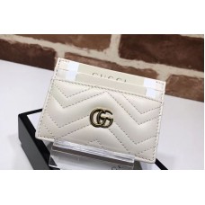 Gucci 443127 GG Marmont Original Matelasse Leather Card Case White Gucci 443127 GG Marmont Original Matelasse Leather Card Case White