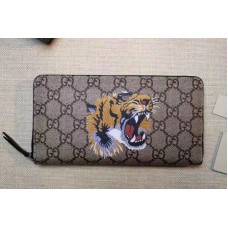 Gucci 451273 Tiger print GG Supreme zip around wallet Gucci 451273 Tiger print GG Supreme zip around wallet